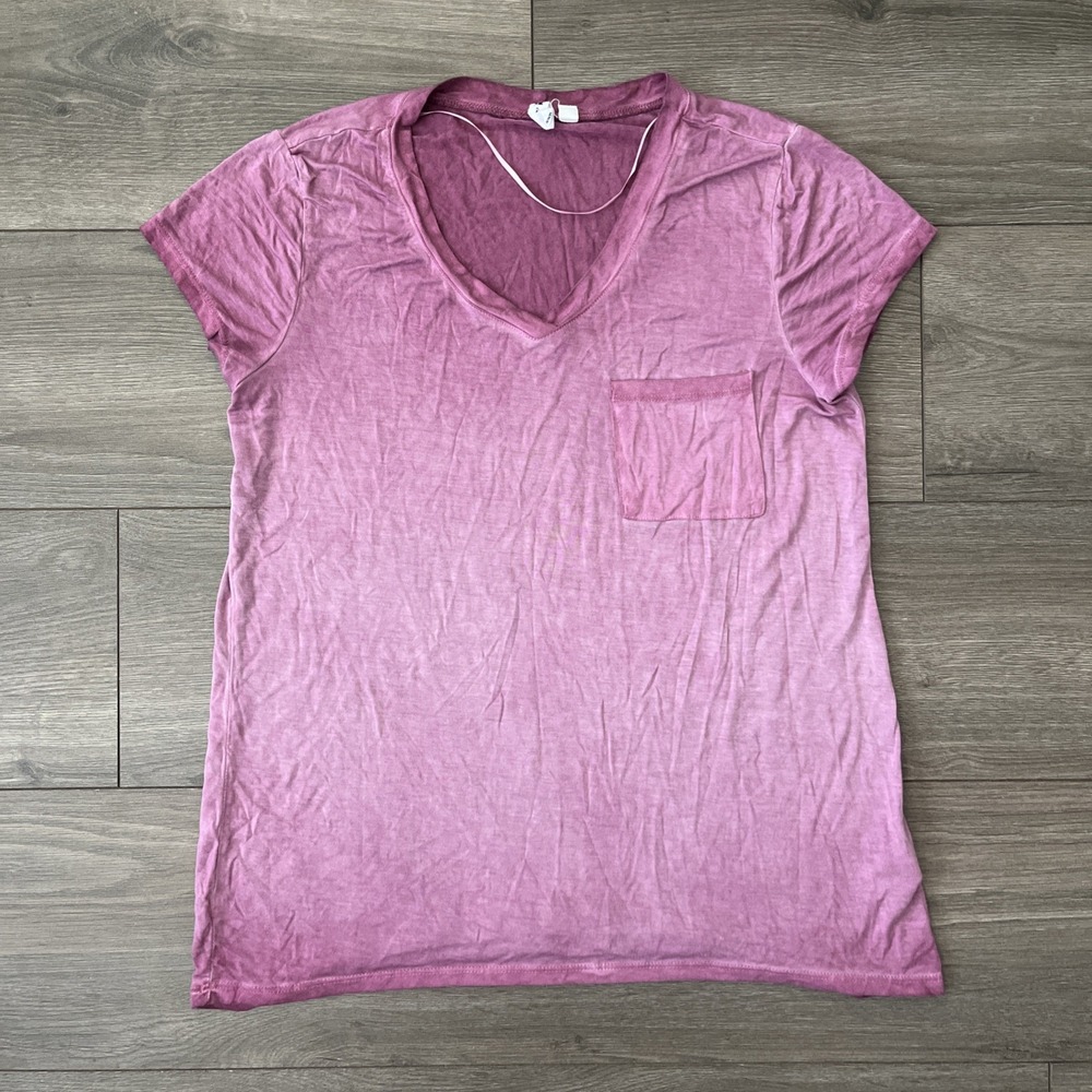 Cable & Guage Womens M V-Neck T Shirt Purple Lavender